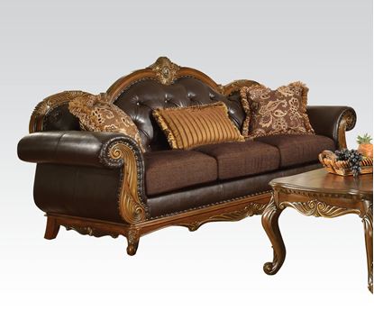 Picture of Dorothea Cherry Fabric Living Room Sofa 