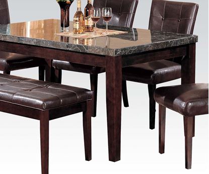 Picture of Danville Black Rectangular Marble Top Dining Table
