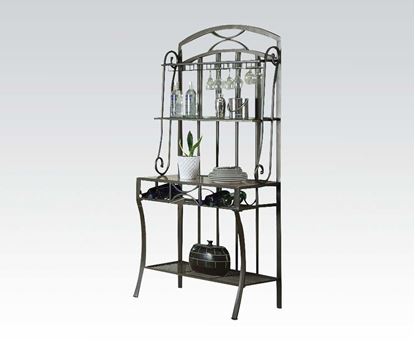 Picture of Daisy White Faux Marble Top  Baker&#039;s Rack