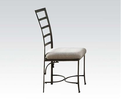 Picture of 2 PCs. Metal Base Fabric Seat Side Chair    (Set of 2)