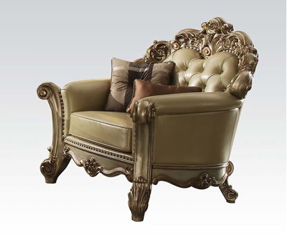 Picture of Vendome Gold Living Room Chair W/2 Pillows