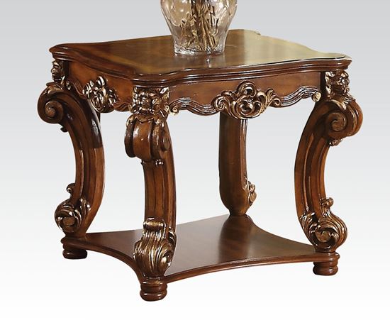 Picture of Traditional Cherry End Table with Shelf 