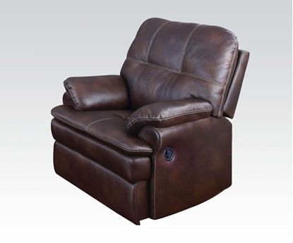 Picture of Zamora Brown Polished Microfiber Motion Chair 