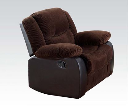 Picture of Bernal Chocolate Corduroy & PU Recliner Chair