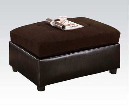 Picture of Milano Chocolate Microfiber Ottoman by  51325