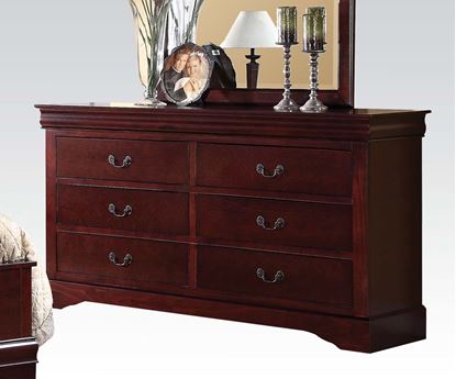 Picture of Louis Philippe III Cherry Finish 6 Drawers Dresser