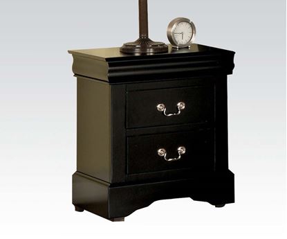 Picture of Louis Philippe III Black Finish 2 Drawer Nightstand