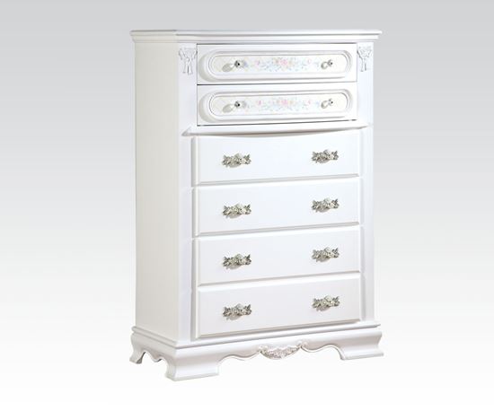 Picture of Flora White Finish Drawer Chest