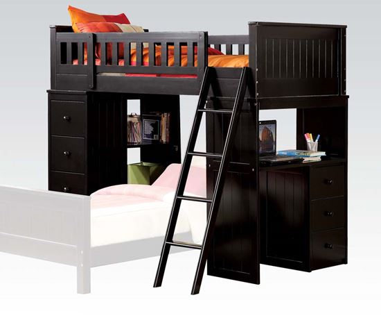 Picture of Willoughby Twin Loft Bed in Black Finish