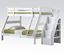 Picture of Gareth White Twin Full Bunk Bed with Bookcase Ladder