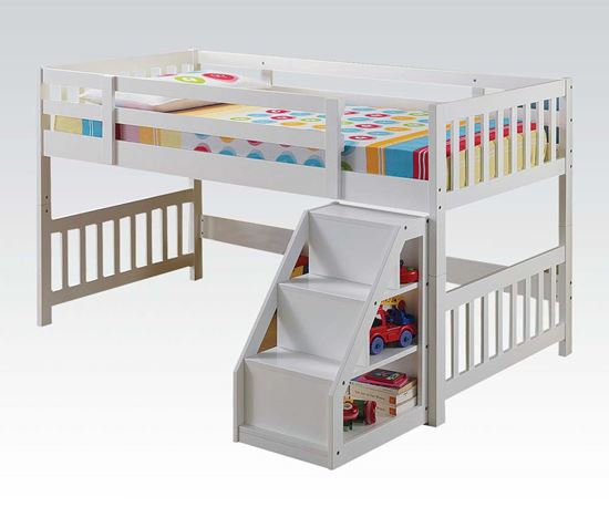 Picture of Cutie Twin Size Loft Bed in White Finish