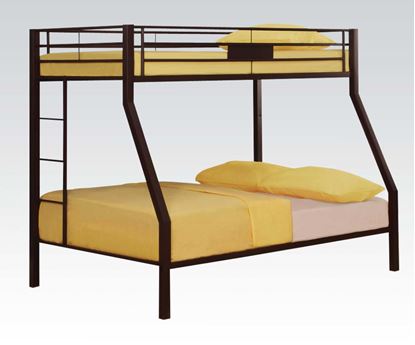 Picture of Modern Brown Twin Full Bunk Bed