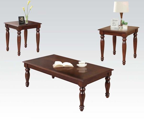 Picture of 3 PC Coffee/End Table Set in Cherry Finish