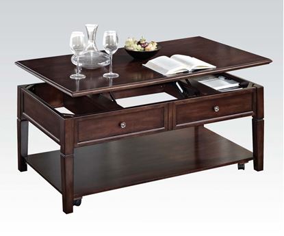 Picture of Malachi Walnut Finish Coffee Table With Lift Top