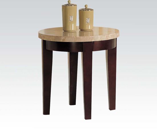 Picture of Britney White Marble Top End Table