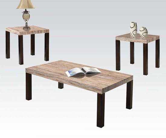 Picture of Modern 3 Pieces Faux Marble Top Coffee Table Set