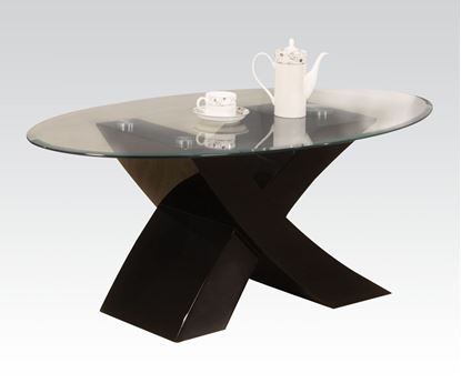 Picture of Black Finish Glass Top Coffee Table