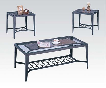 Picture of Modena Black 3 PCs. Coffee and End Table Set