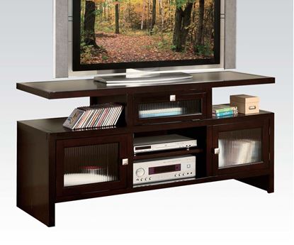 Picture of Jupiter Espresso Finish Wood Folding TV Media Stand Console