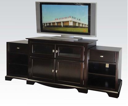 Picture of Modern Espresso 4 Door 6 Drawer TV Stand