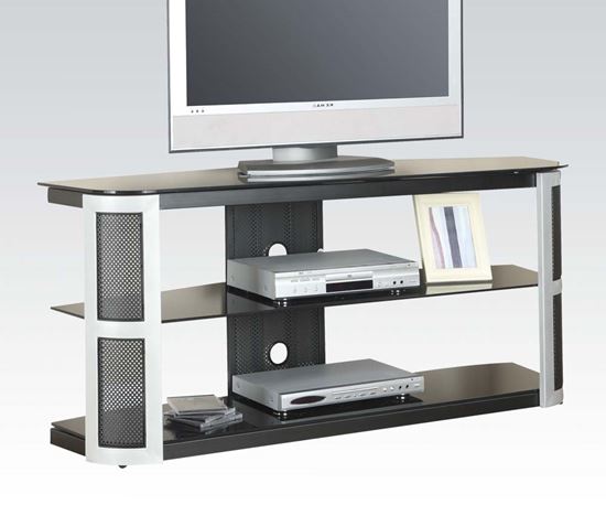Picture of Bardrick TV Stand with Black Tempered Glass Top