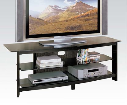 Picture of Horizon Black Finish Modern Contemporary Glass TV Stand