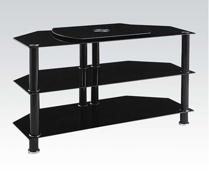 Picture of Marabel Black Tempered Glass TV Stand