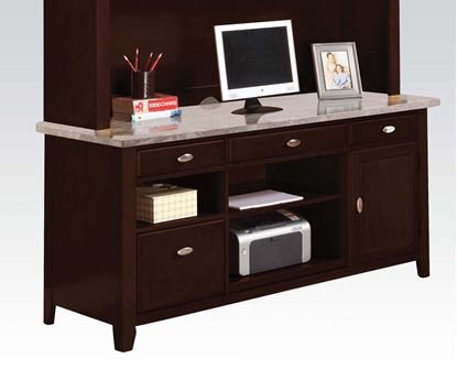 Picture of Britney Faux Marble Office Desk  with 3 File Drawers