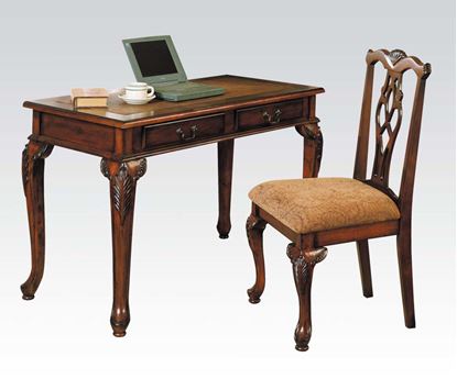 Picture of Aristocrat Cherry Wood Writing Desk Set with Side Chair