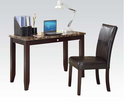 Picture of Sean 2pc Faux Marble Top Espresso Desk and Chair