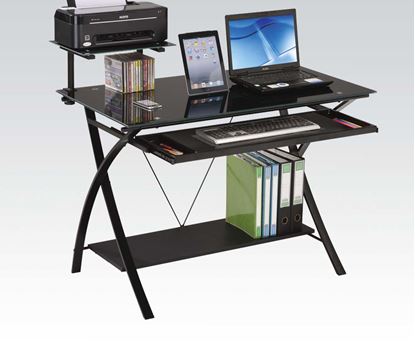 Picture of Erma Black Finish Computer Desk