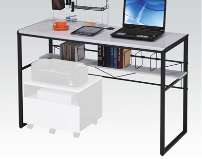 Picture of Ellis Black Metal Frame & White Top Computer Desk