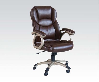 Picture of Brown Bycast PU Pneumatic Lift Office Chair