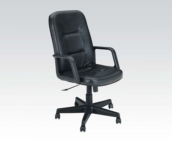 Picture of Andrew Black Genuine Leather Pneumatic Lift Office Chair