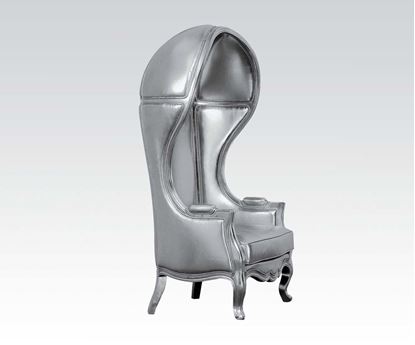 Picture of Silver Pu Hooded Accent Chair