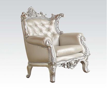 Picture of Silver Frame Accent Chair (W/Silver Pu)