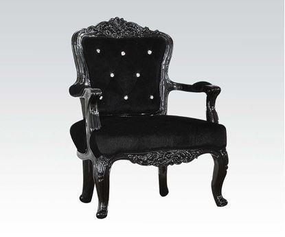 Picture of Black Frame Accent Chair (Black Pu)