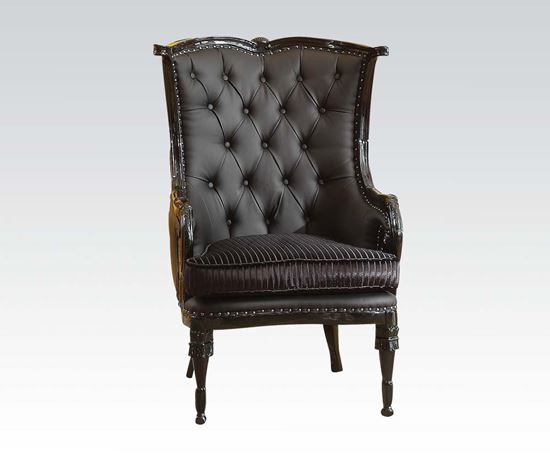 Picture of Black Accent Chair (W/Black Pu)