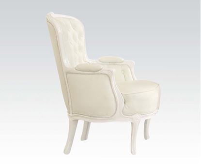 Picture of White Frame/White Pu Accent Chair