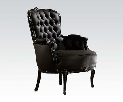 Picture of Black Frame/Black Pu Accent Chair