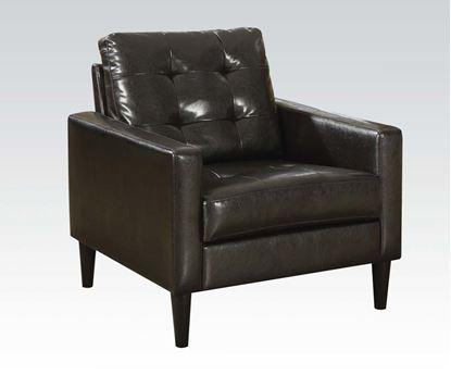 Picture of Espresso Pu Accent Chair  W/P1