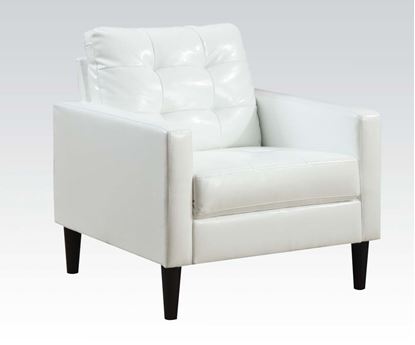 Picture of White Pu Accent Chair  W/P1