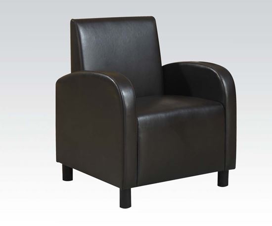 Picture of Black Pu Accent Chair  W/P1