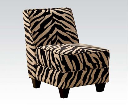 Picture of Zebra Fabric Accent Chair  W/P1