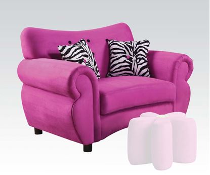 Picture of Lucy Pink Microfiber Youth Chair