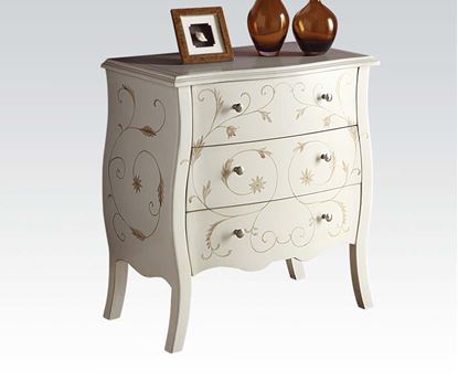 Picture of Issa White Finish Bombay Chest Set with 3 Drawers