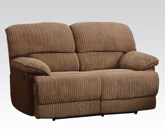 Picture of Malvern Light Brown Fabric Motion Loveseat 