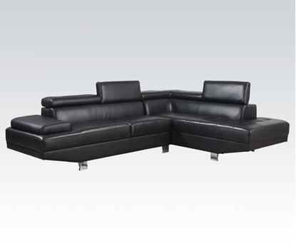 Picture of Black Pu Sectional W/P2
