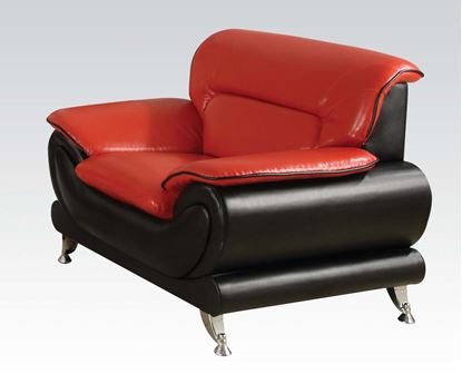 Picture of Orel Red and Black Bonded Leather Chair 