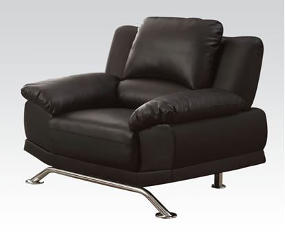 Picture of Modern Black Bonded Leather Match Chair 